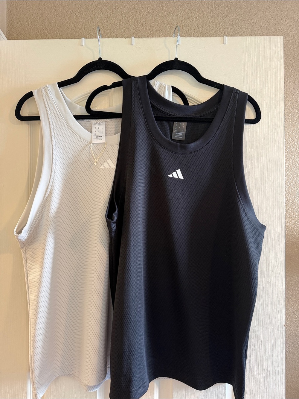 adidas Men’s Sleeveless Training Tanks - Black & White